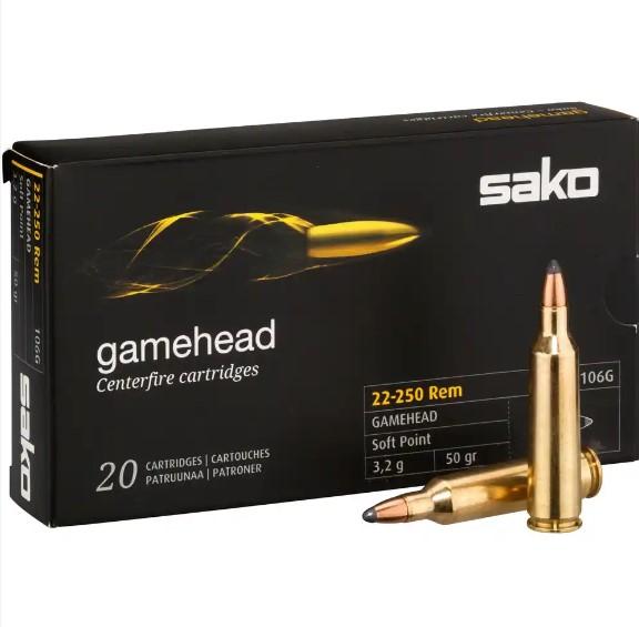 карабинни п-ни Sako 22-250Rem SP Gamehead 3,2гр 50gr 106G