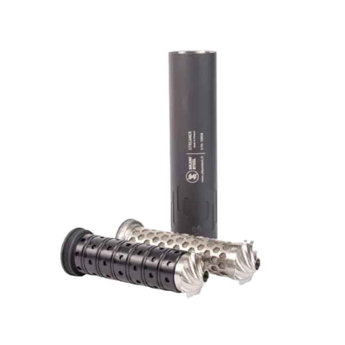 Супресор SILENTSTEEL Streamer Flow кал.7,62 15x1 алуминиев черен