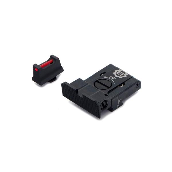 Регулируем мерник и мушка(fibro) за Glock 1.5mm Eemann