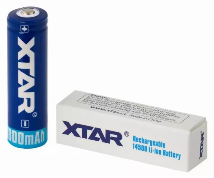 Батерия акумулаторна XTAR 14500/AA/R6 800 mAh PCB