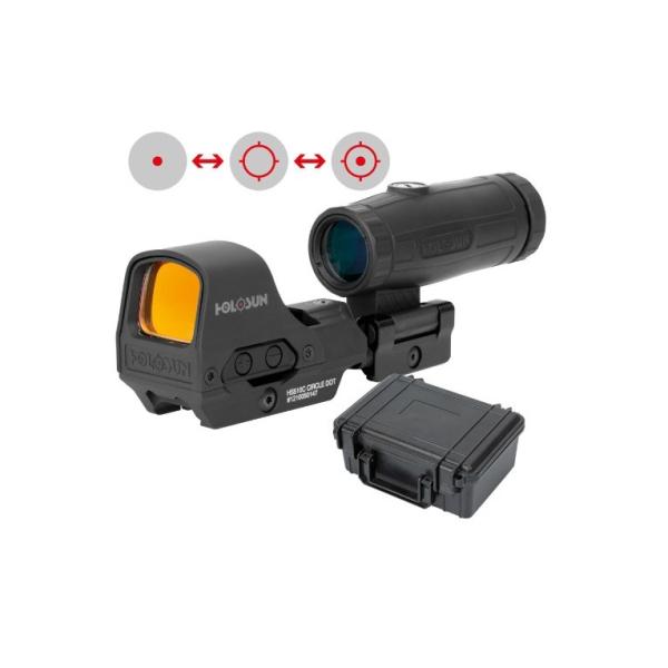Бързомер Holosun HS510C RD 2MOA/65MOA QD Mount Solar + увеличител HM3X