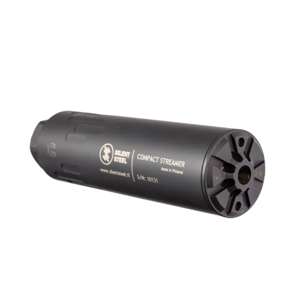 Супресор SILENTSTEEL Compact Streamer Flow кал.7,62 MT15x1 алуминиев черен